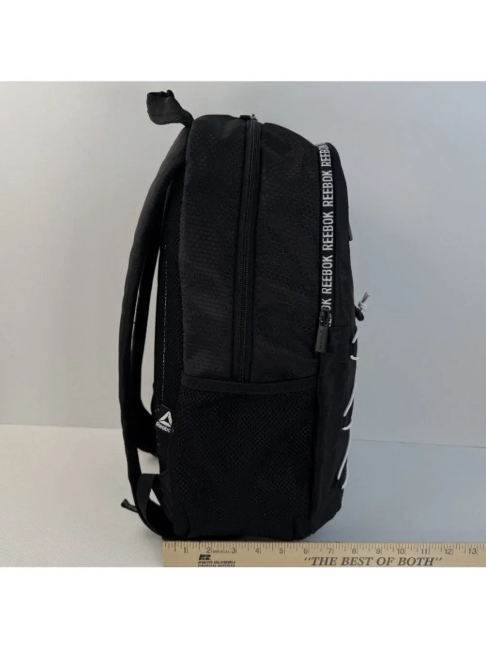 Reebok Backpack Black Lillian With Laptop Compartment Bungee Shoulder Straps